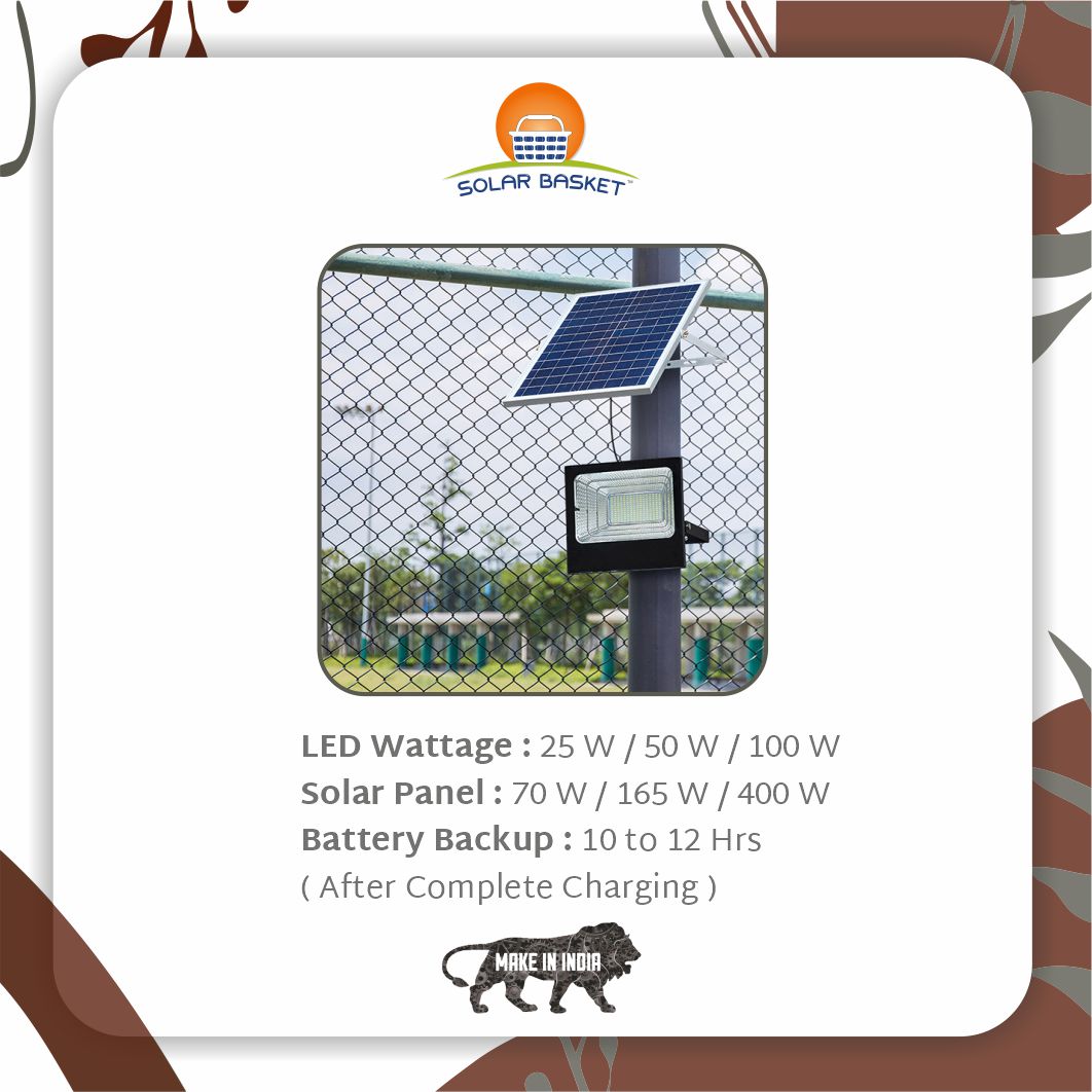 solar_basket's tweet photo. Solar flood lights
LED Wattage : 25W / 50W / 100W
Solar Panel : 70W / 165W / 400W
Battery : Li-Fe Po4 24 Ah/ 42 Ah/ 72 Ah
Battery Backup : After Full Charging 10 to 12 Hrs
#solarenergy #solarbasket #solarfloodlight #solarhighmast #SolarTree #solarbench #cleanenergy https://t.co/l40aIqIXHY
