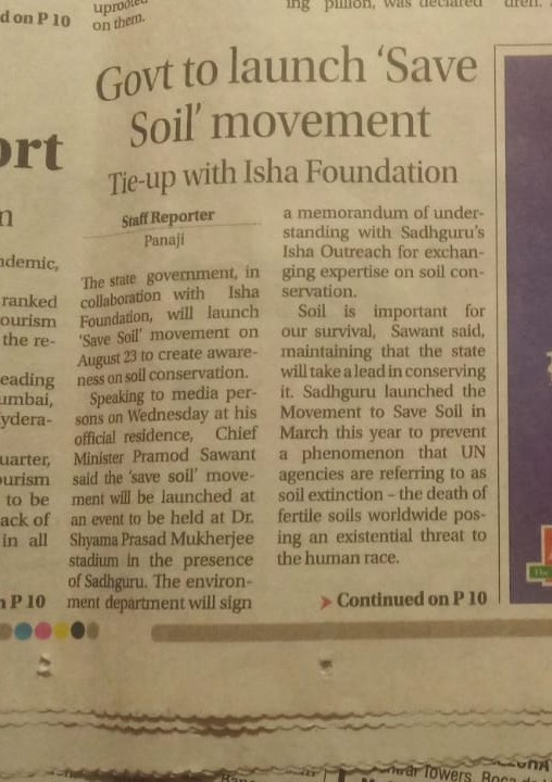 Prabha Mahesh (@prabhamahesh3) on Twitter photo Deeply grateful to <a href="/DrPramodPSawant/">Dr. Pramod Sawant</a> for jumping in on the #SaveSoil movement with great zest, and supporting soil revitalization in the state of Goa by signing the Memorandum of Understanding.
Action now. savesoil.org
#ConsciousPlanet Deeply grateful to <a href="/DrPramodPSawant/">Dr. Pramod Sawant</a> for jumping in on the #SaveSoil movement with great zest, and supporting soil revitalization in the state of Goa by signing the Memorandum of Understanding.
Action now. savesoil.org
#ConsciousPlanet