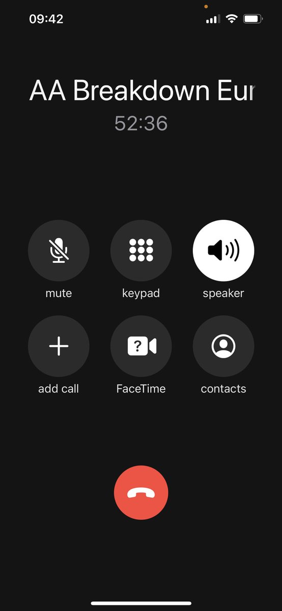 Day 4. Of a 6 day “holiday”. Still on hold. Here’s a suggestion - if the European breakdown service has so many calls coming in, how about hiring more people over the holiday season?  <a href="/TheAA_UK/">The AA</a>
