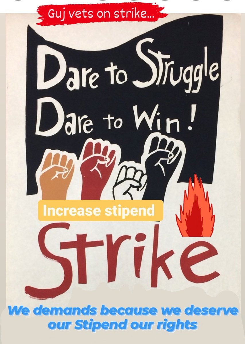 #Increase_Guj_Vet_Stipend 
#guj_veterinary_students_on_strike 
#guj_vet_union
#hungerstrike
<a href="/CMOGuj/">CMO Gujarat</a> <a href="/RaghavjiPatel/">Raghavji Patel</a> <a href="/KanuDesai180/">Kanu Desai</a> <a href="/CRPaatil/">C R Paatil</a> <a href="/ndtv/">NDTV</a> <a href="/tv9gujarati/">Tv9 Gujarati</a> <a href="/VtvGujarati/">VTV Gujarati News and Beyond</a>