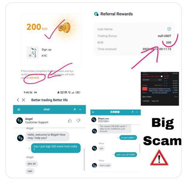 ⚠️Scam Alert.
 Boycott all traders @bitgetglobal and keep your money in your custody. don't hold more dollars in Bitget Exchange. because Bitget Exchange is already scamming many and has frozen many traders accounts. be careful everyone.
#bitgetscam
#boycott_bitget
@bitgetglobal