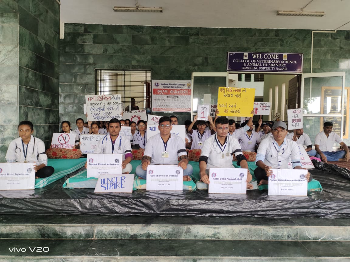 As government doesn't give written notification till now so after 16 days of hardship on strike now we shift to a more severe form of strike "Hunger Strike" with 5 warriors!! We will continue strike until government will give written notification..  <a href="/CMOGuj/">CMO Gujarat</a> <a href="/KanuDesai180/">Kanu Desai</a>