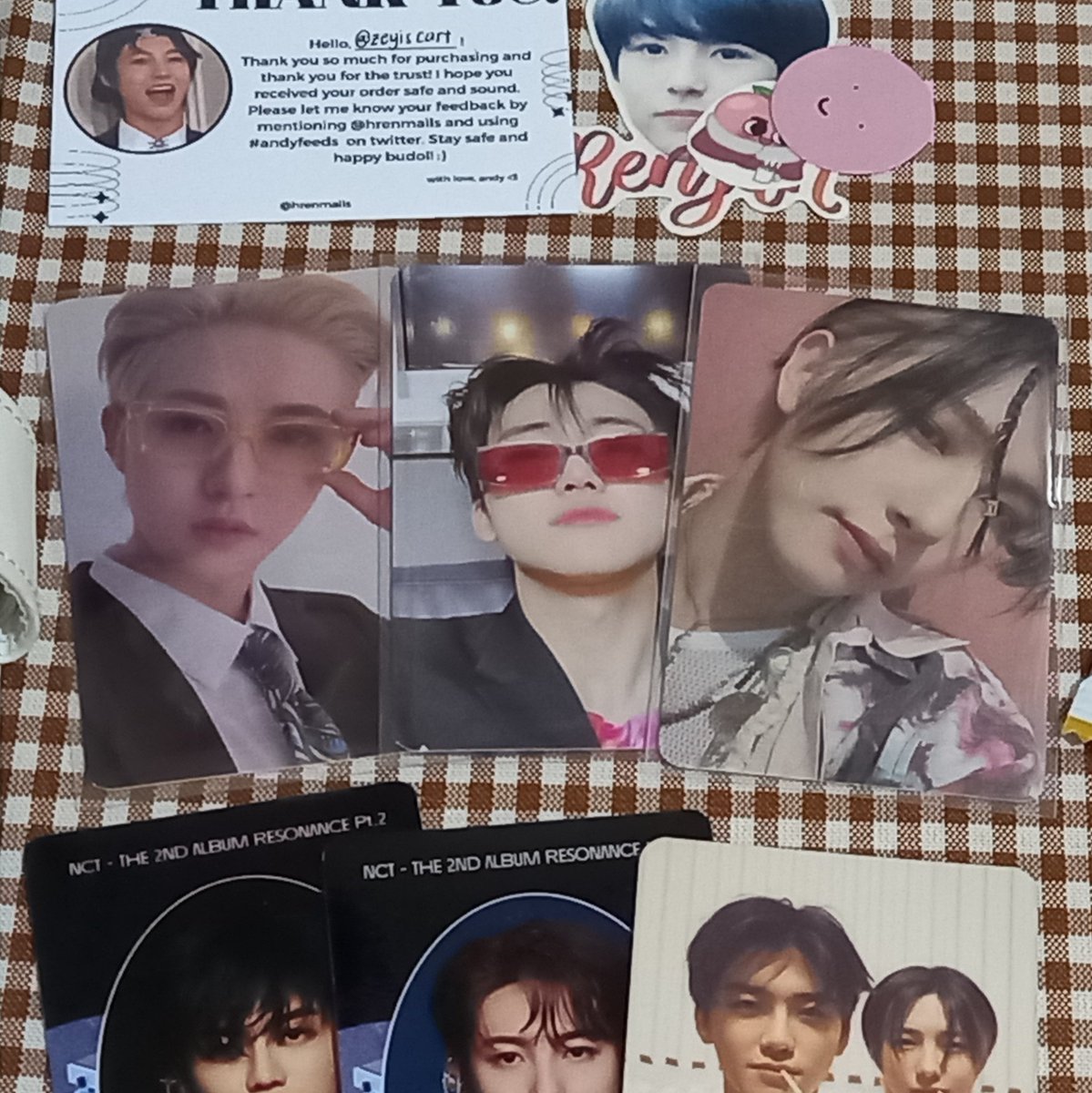 zeyiscart's tweet photo. ꒰ 💌 ꒱ #zeyiscartmails 
from: @hrenmails

— my first renmin pcs came home safe ! ang bilis T^T thank you for packing them well and for the smooth and fast transaction po, 'till next time po ! 🫶🏻 

#andyfeeds https://t.co/gOI9YxiMRF