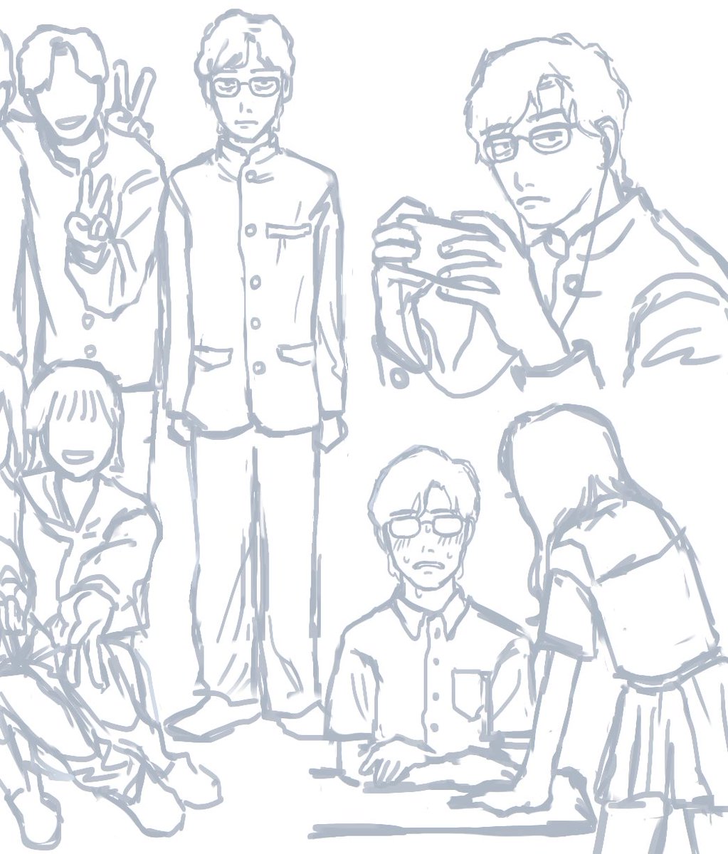 #非垢抜偏屈眼鏡男性