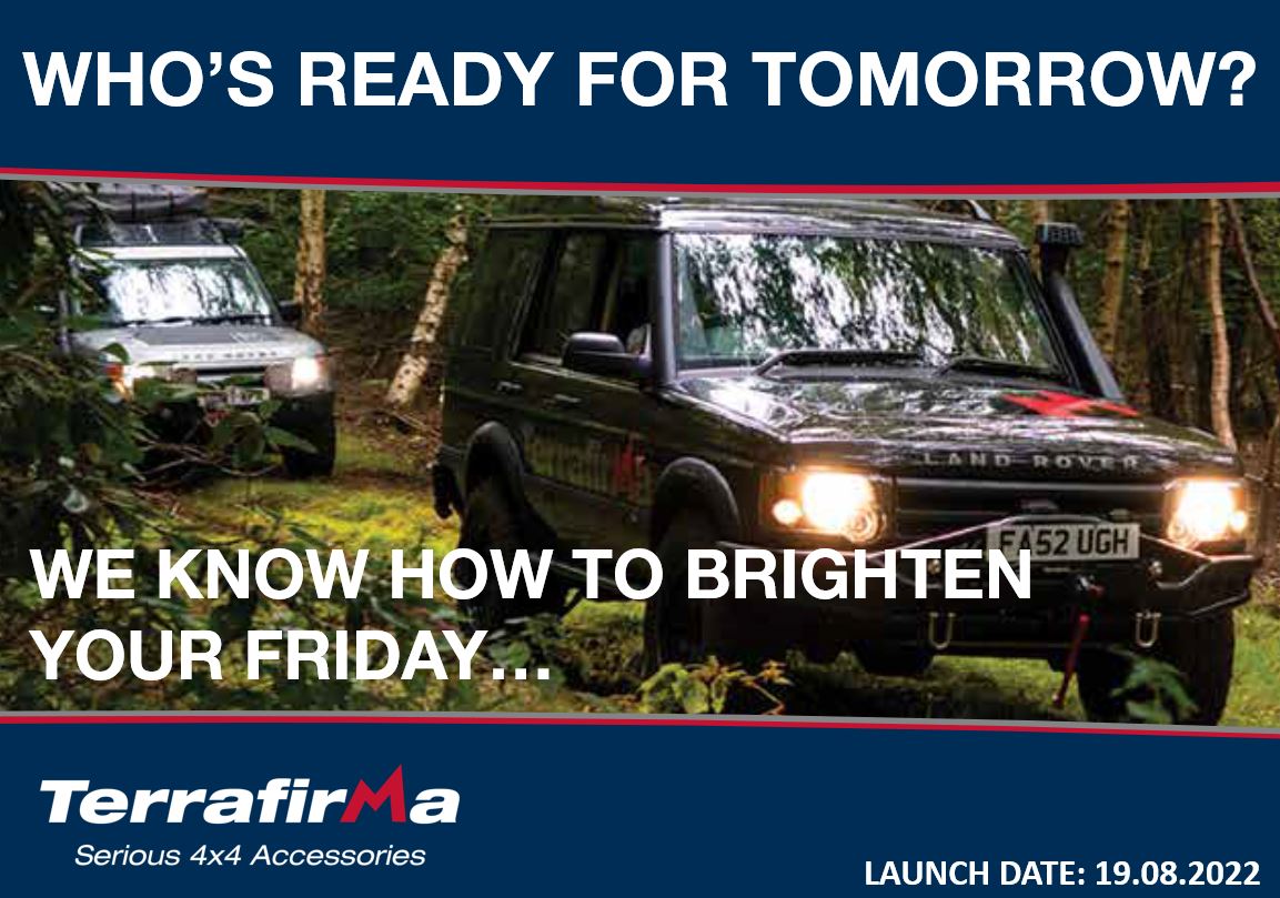 1 Day to go…⏱

Who is ready for tomorrow! 🎉

#terrafirma4x4 #automotiveaftermarket #landrover #offroad #newcatalogue #allmakes4x4 #checkitout #terrafirma #landroverandjaguar #new #countdown