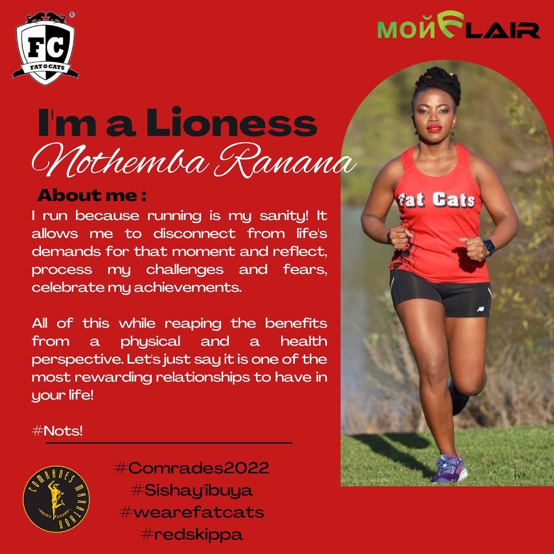 fatcats_ac's tweet photo. The hype is on and we know you are ready for the big celebration at Moses Mabhida next weekend!
Meet our #redskippa Lionesses who will be lining up for Comrades this year.
#wearefatcats
#RedSkippa
#getyourflairon
#SheRunsPeriod
#Sishay’ibuya - The Return https://t.co/Rbo2DbhEgM