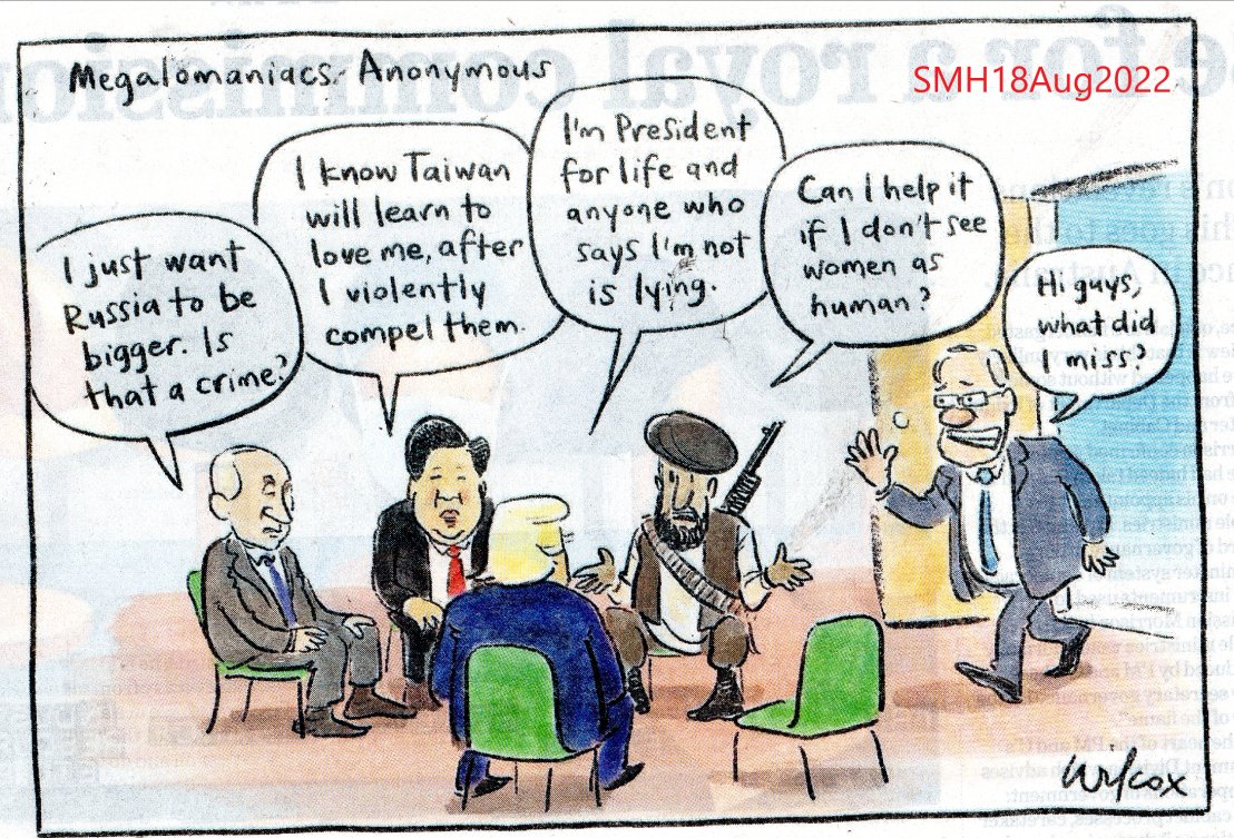 hot_dipper's tweet photo. Our failed PM @ScottMorrsionMP is but a minnow among this @cathywilcox1 meeting of dangerous maniacs, but there can be no doubt he admired them &amp; modelled himself on them. A Christian hypocrite of the highest order. #AusPol https://t.co/O4OVgWnvkC