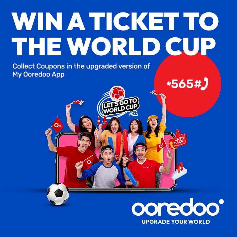 u9_official's tweet photo. Let's Go to World Cup!!

Ooredoo brings you a chance to watch a live game in 2022 World Cup with ‘Let’s Go to World Cup' promo.
#UpgradeYourWorld #Ooredoo https://t.co/dbFr54pymT