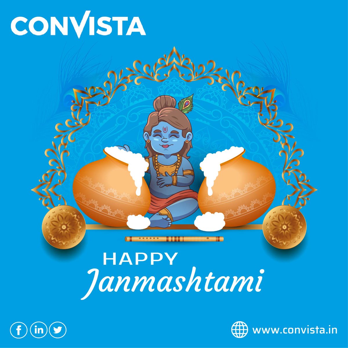 ConvistaAsia's tweet photo. Wishing you all a very Happy Janamashtmi!!
#HappyJanamashtmi #krishnajanamashtmi #kanhaji #janmashtami2022 #convista4u #convista #asia https://t.co/InjvIeTlBt
