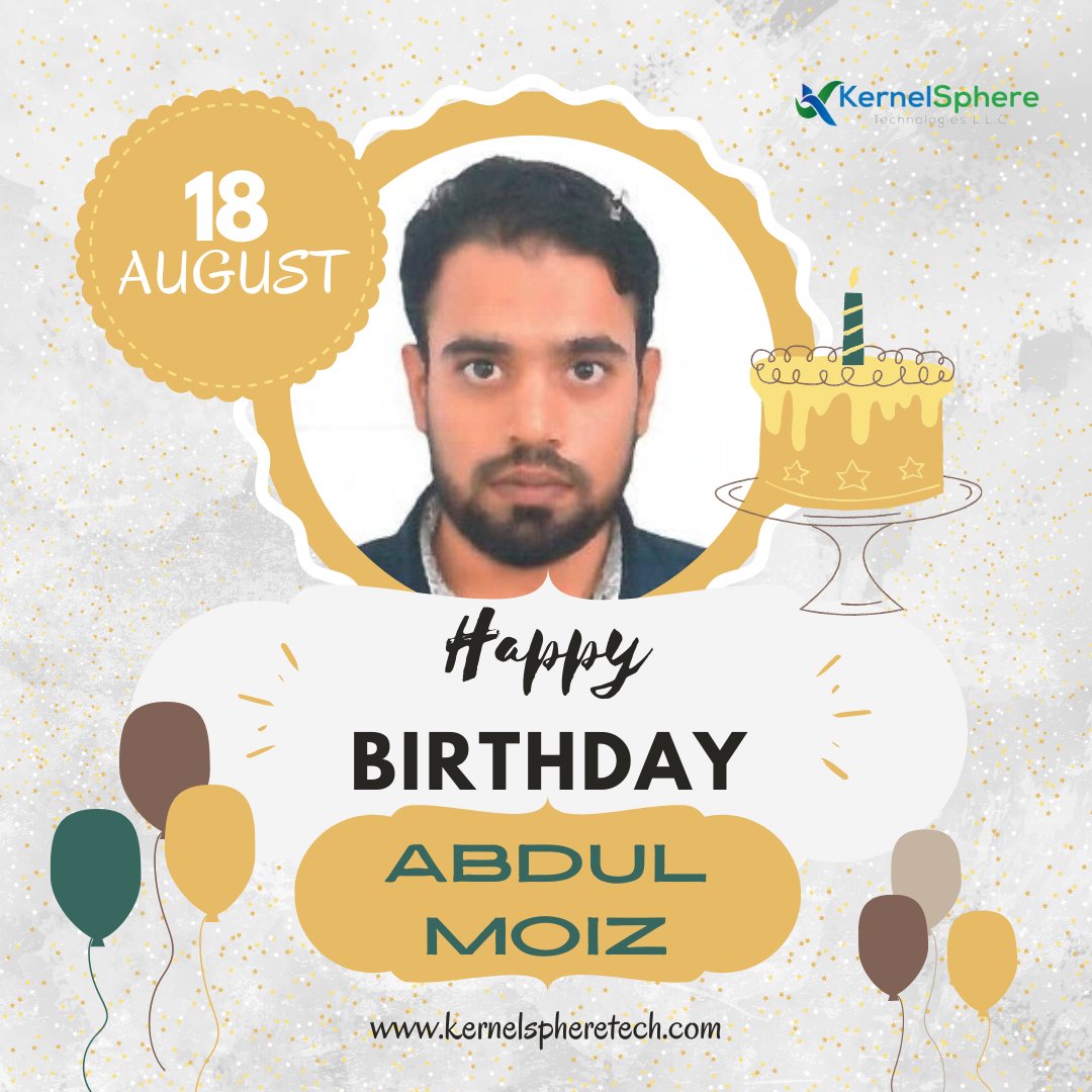 kernelsphere1's tweet image. #Kernelspheretech wishes truly magnificent and spectacular birthday to Abdul Moiz

May you experience more grace so that you can keep living a happy life and making wonderful achievements. We wish you many more prosperous years to come!

#BirthdayWishes #HappyBirthday #Blessings