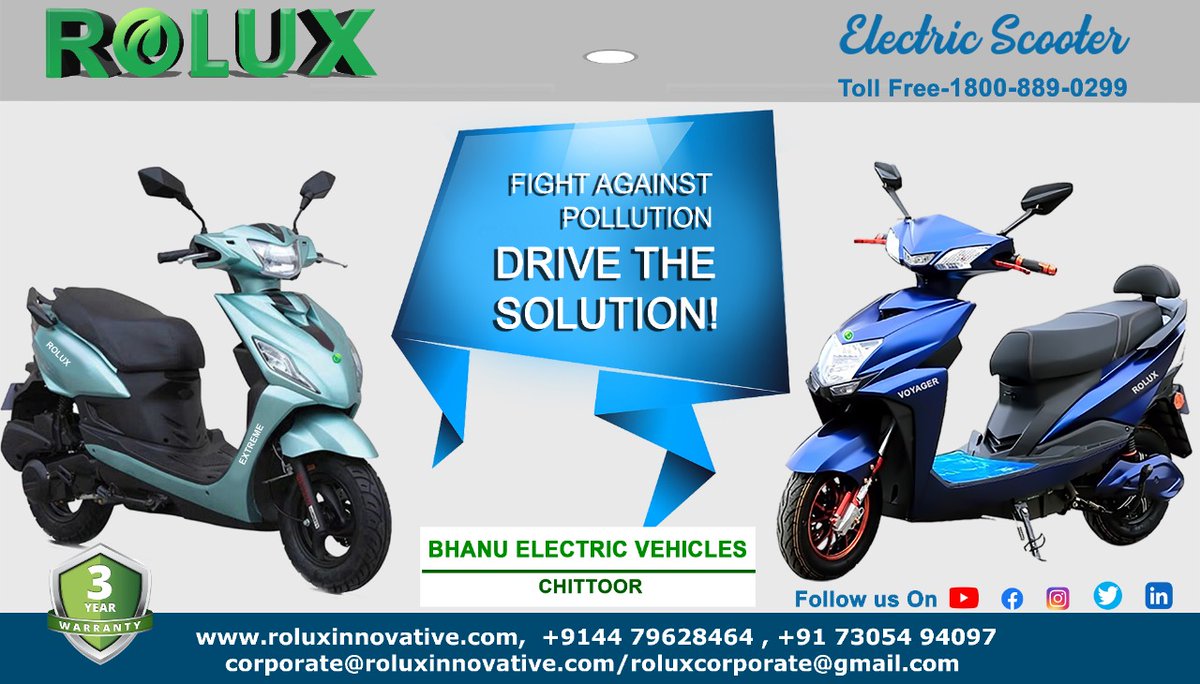 roluxchittoor's tweet photo. #roluxelectricvehicles #roluxev #ecofriendly
#roluxelectricscooter #greenerymision #roluxev
https://t.co/8Ve2THM844
https://t.co/pXtEGck39F
https://t.co/DEs0d8a5MQ
https://t.co/mCqMAYDq1j
#contact for trade inquires & dealerships @7305494097 https://t.co/NuR3kyZjVG