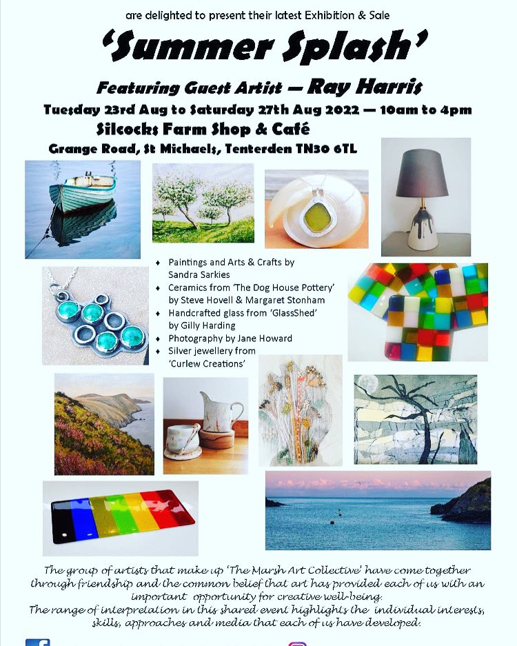 Next week we welcome to the farm shop the lovely Marsh art collective ladies, presenting their summer art exhibition and sale. Beautiful gifts made by local artists #buylocal #supportsmalbusinesses