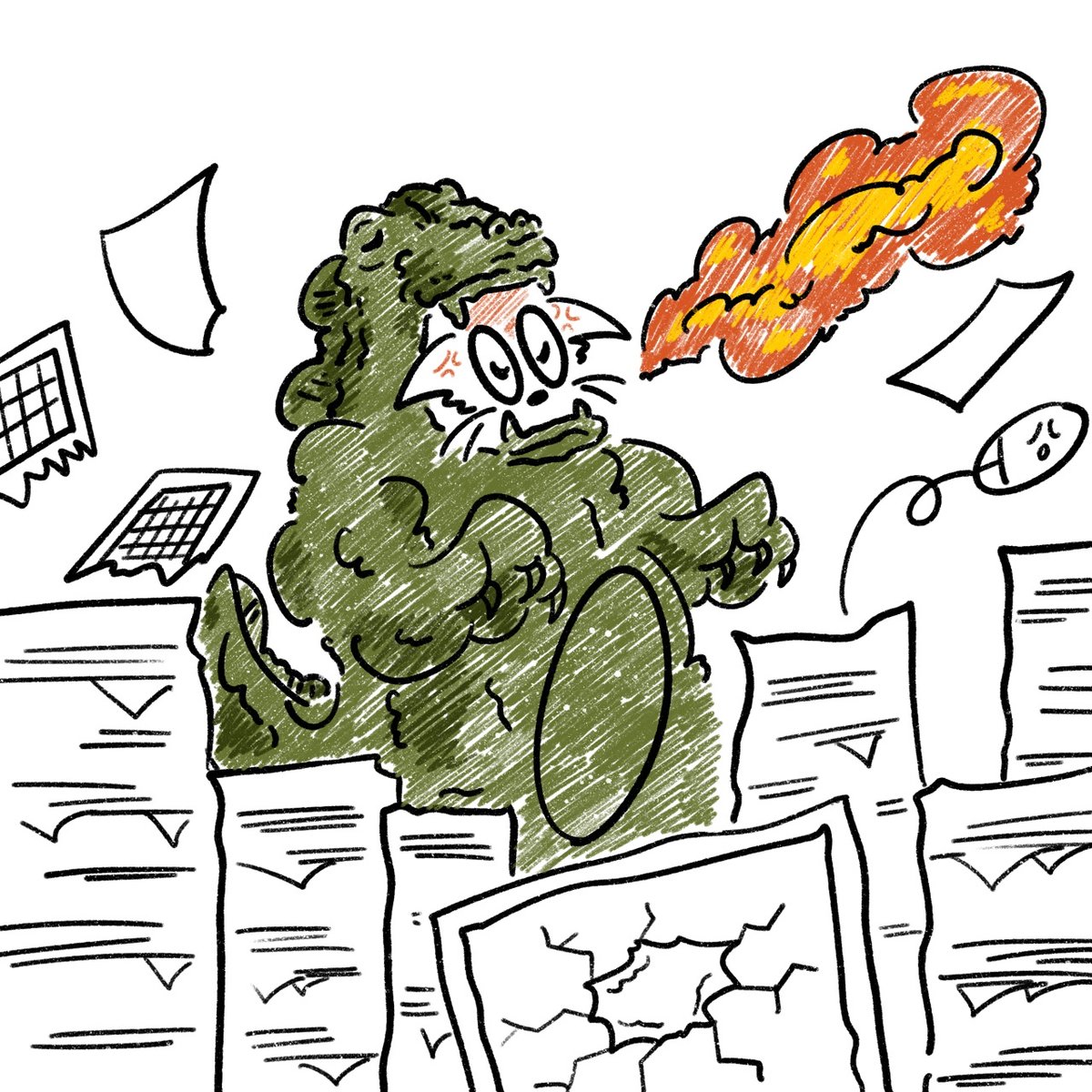 work_rony's tweet photo. 내 안의 공룡이 깨어난다🔥🦕🔥

#イラスト #illustration #dino #dinosaur #회사원 https://t.co/K16wutWDb6