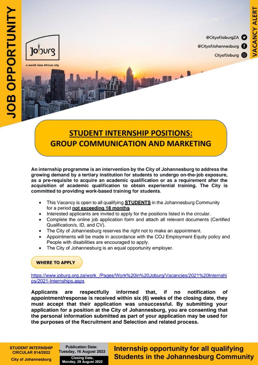 City of Joburg tweet media