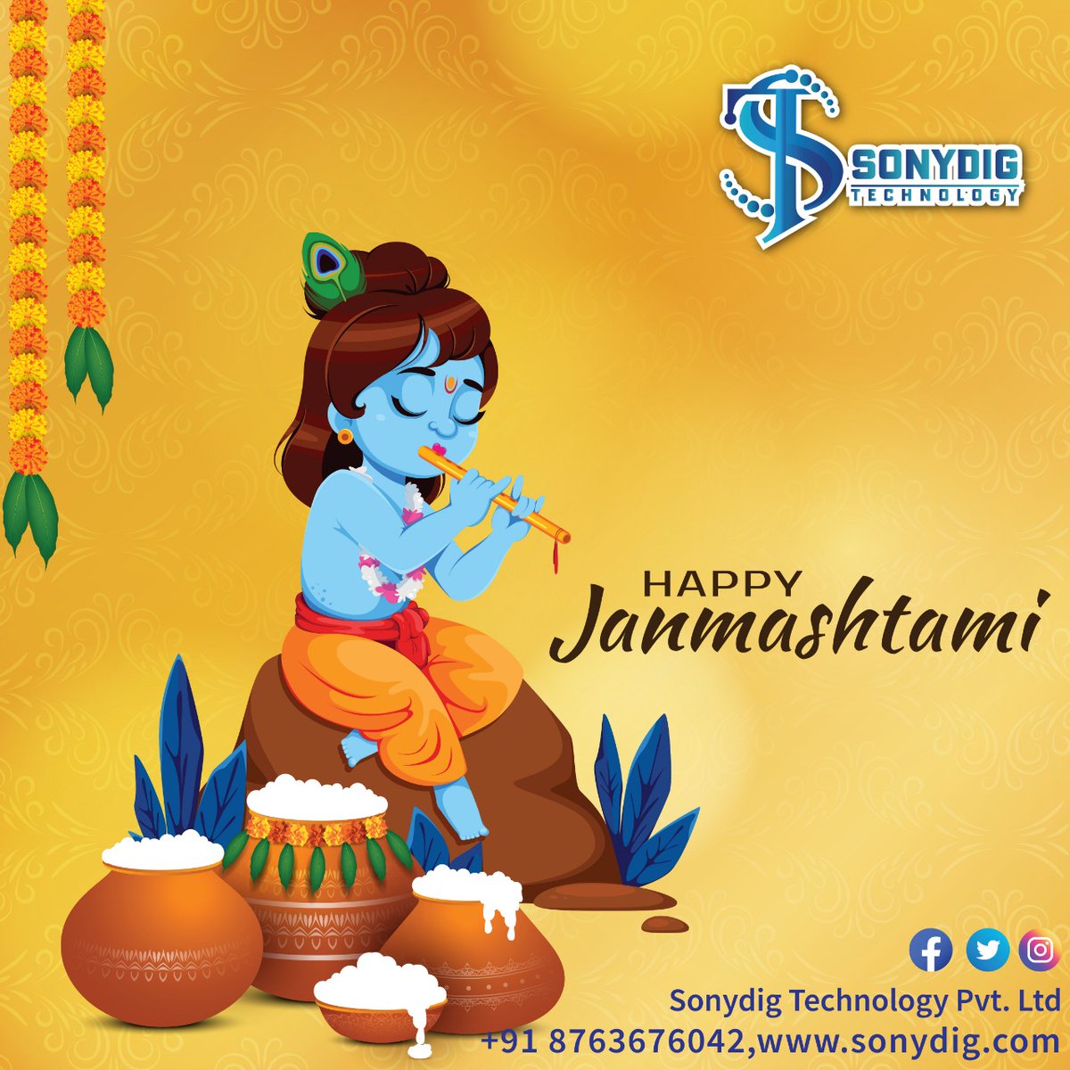 sonydigt's tweet photo. This #Janmashtami, I wish Krishnaβs blissful tunes fill your life with bliss and joy. #happyJanmashtami!
#lordkrishna #BestWishes #prosperouslife #BlessingOfTime #Blessed #BlessingsToAll https://t.co/mqNLNspAEu