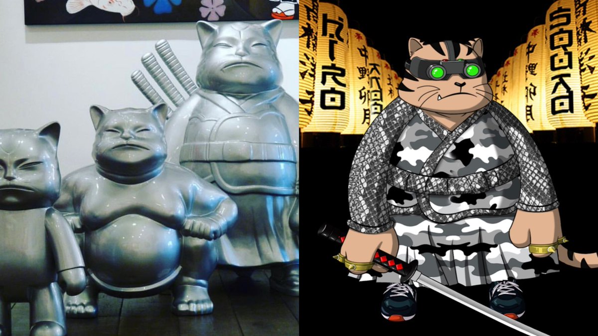 samuraicats_nft's tweet photo. Do you prefer samurai cats in NFT or in Statue ?👀

#SamuraiCats #HiroAndo #NFTCommunity #NFTs #NFTartists #Metaverse https://t.co/fTnV91hxQF