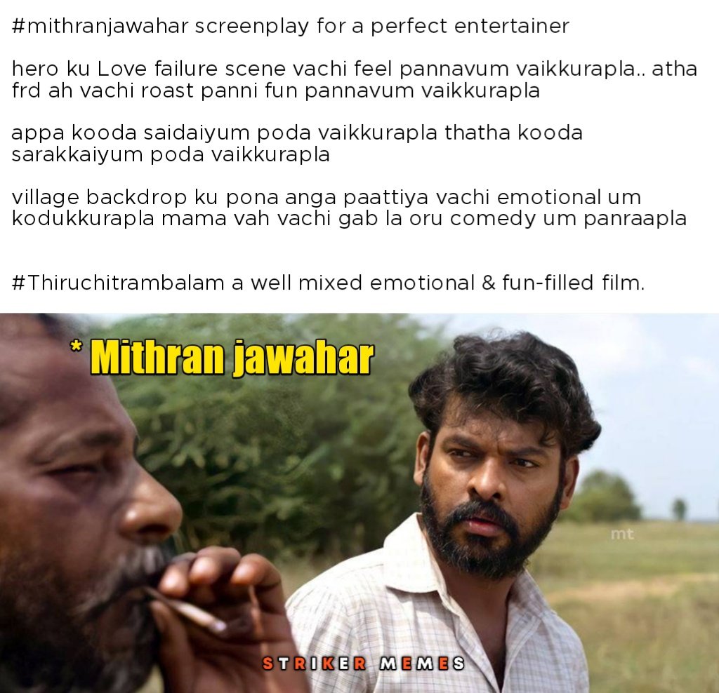 StrikerOffl's tweet photo. #Thiruchitrambalam 💯❤️
#Vaathi  @dhanushkraja https://t.co/CuymkinkIE