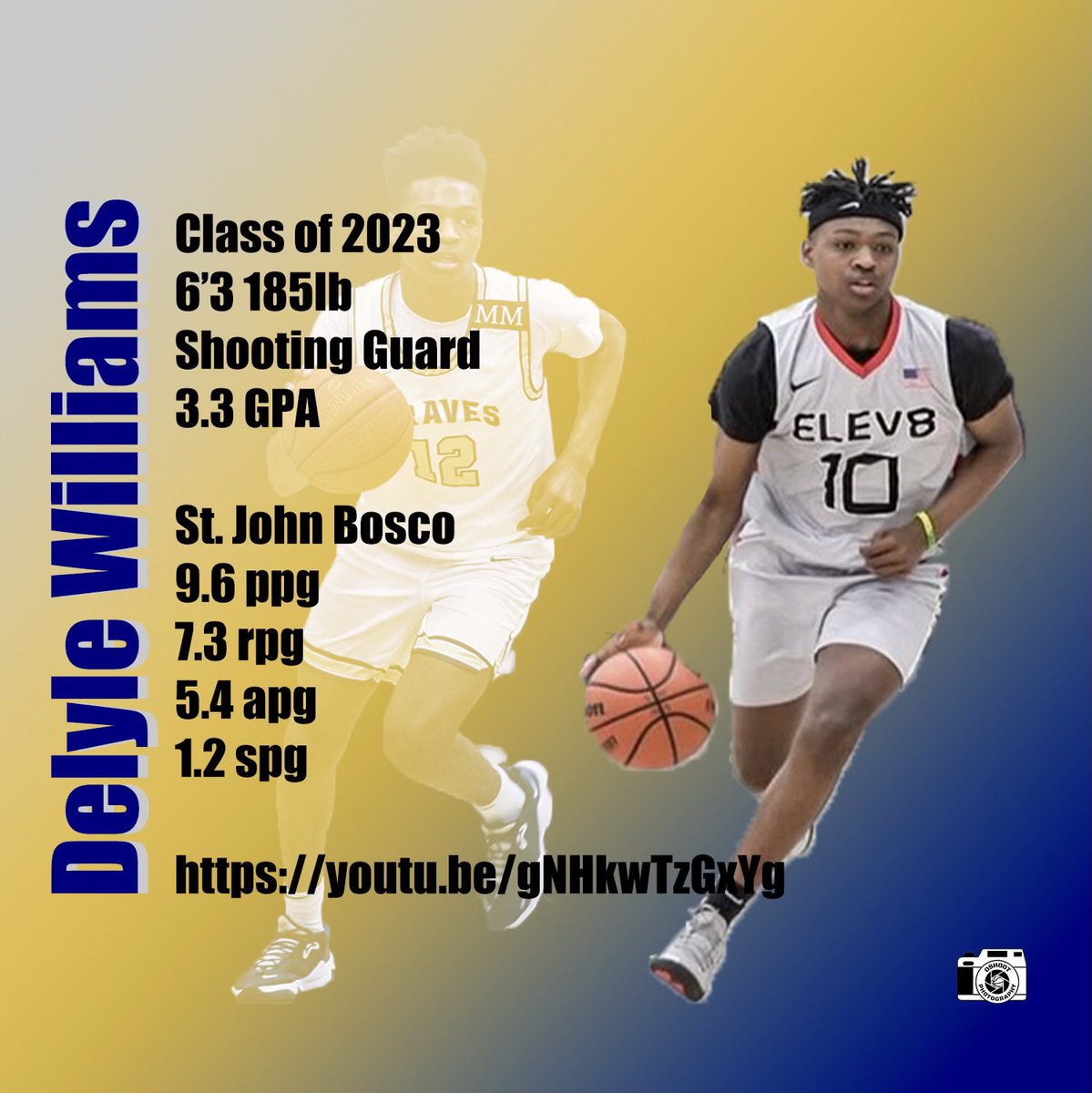ShayWillzalyle's tweet photo. Delyle Williams St. John Bosco c/o 2023 current stats.
@delyle_williams @sjbathletics @BoscoBasketball @StJohnBoscoHS @Elev8EliteBball https://t.co/nA3NcUzbaY