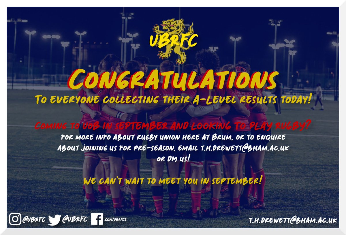 A huge well done to everyone collecting results today! If you're joining us in September and looking to play rugby- get in contact! We're so excited to welcome you to our club in September!