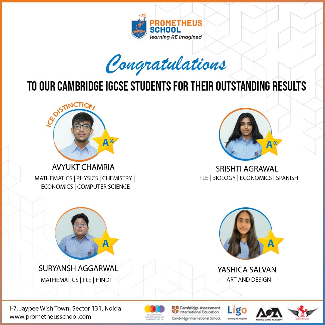 Prometheus_Edu's tweet photo. We have achieved yet another successful set of Cambridge IGCSE exam results for June 2022 series. #Cambridgeresult #Prometheusschool #IBschool #Prometheuslearning #IB #InternationalBaccalaureate #CAIE #IBschool #internationalschool #schoolsDelhiNCR #learningisfun #excellentresult https://t.co/8t9rGA0kao