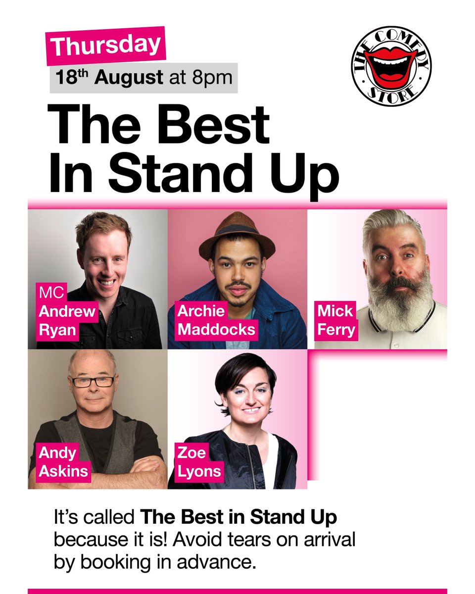 Where were we? Oh yes! Join us for The Best In Stand Up tonight, tomorrow or even Saturday 😃 thecomedystore.co.uk