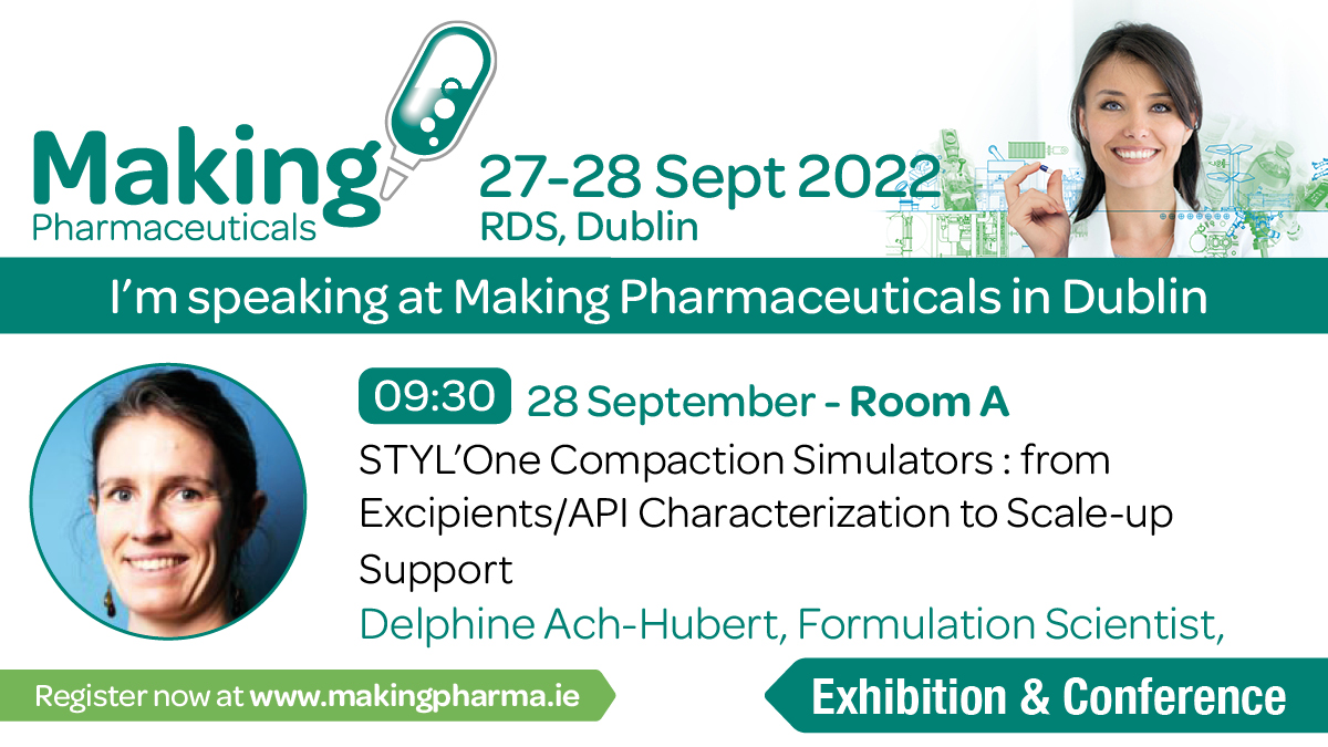 Speaking <a href="/makingpharma/">Making Pharma</a> Ireland, Delphine Ach Hubert, <a href="/Medelpharm/">Medelpharm</a>.  One of over 30 speakers at the event on 27-28 September.
Register FREE makingpharma.ie and come and network &amp; learn <a href="/TheRDS/">The RDS</a> in Dublin.