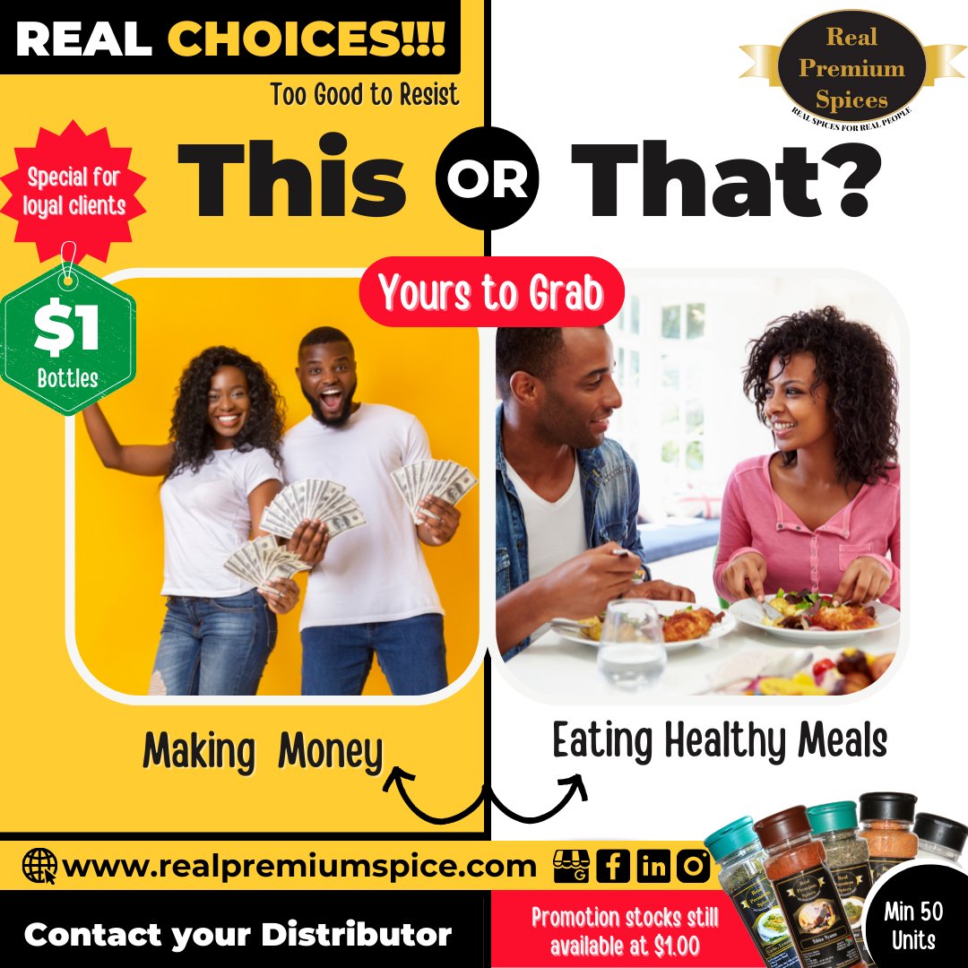 rps_global's tweet image. This is something for our loyal Customers!!! An opportunity for you to GRAB!! Most of our Distributors still have PROMOTIONAL STOCK, Get in touch with them, they have something special for you...

#RealPpemiumSpices #RealDeals #RealProfits #RealHealth #RealFood #Walala #Wasala