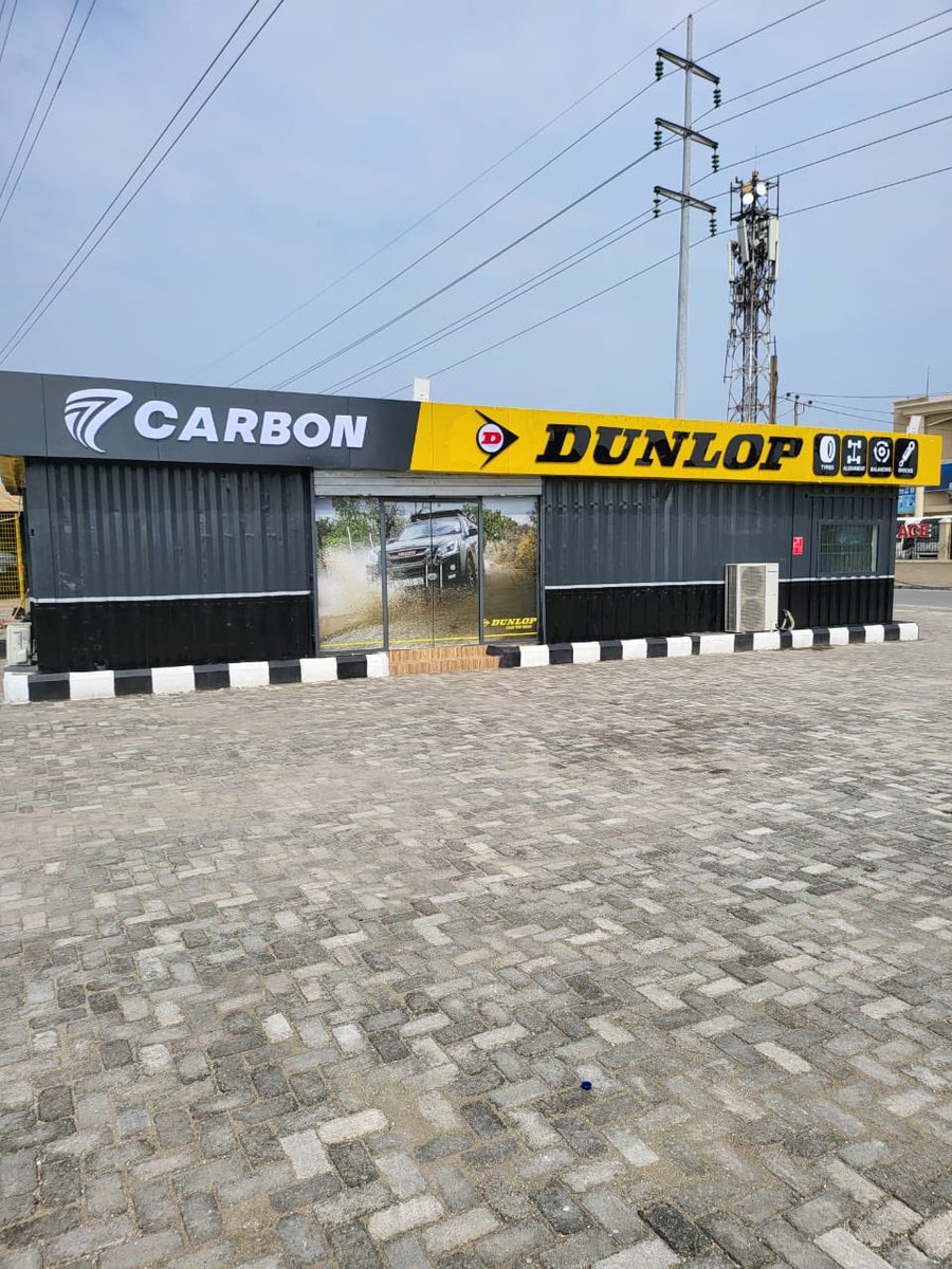 govindrams's tweet photo. New #dunlop centre in Lekhi, Nigeria. This is part of our further expansion happening across many markets in #africa 
Carbon365  retail footprint is expanding at a rapid pace. @Carbon365nigeri @carbon365zambia @carbon365ivory1 @carbon365malawi https://t.co/o8ftPfBIsi