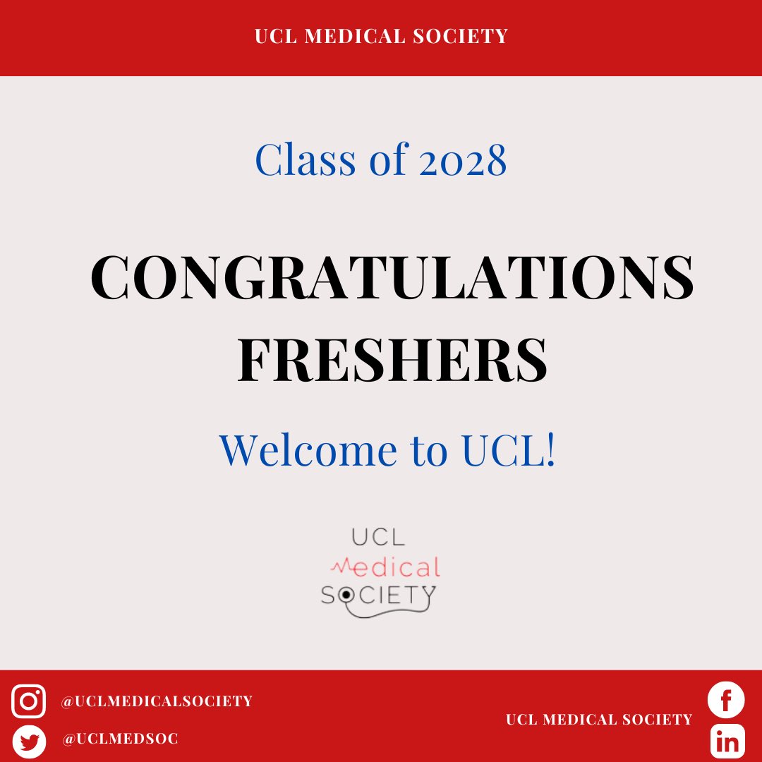 Welcome to the UCLMS family 🤩

We’re so proud of you all and can’t wait for you to join us in September! 🩺

In the meantime if you have any questions, our DMs and email are always open! 🩺