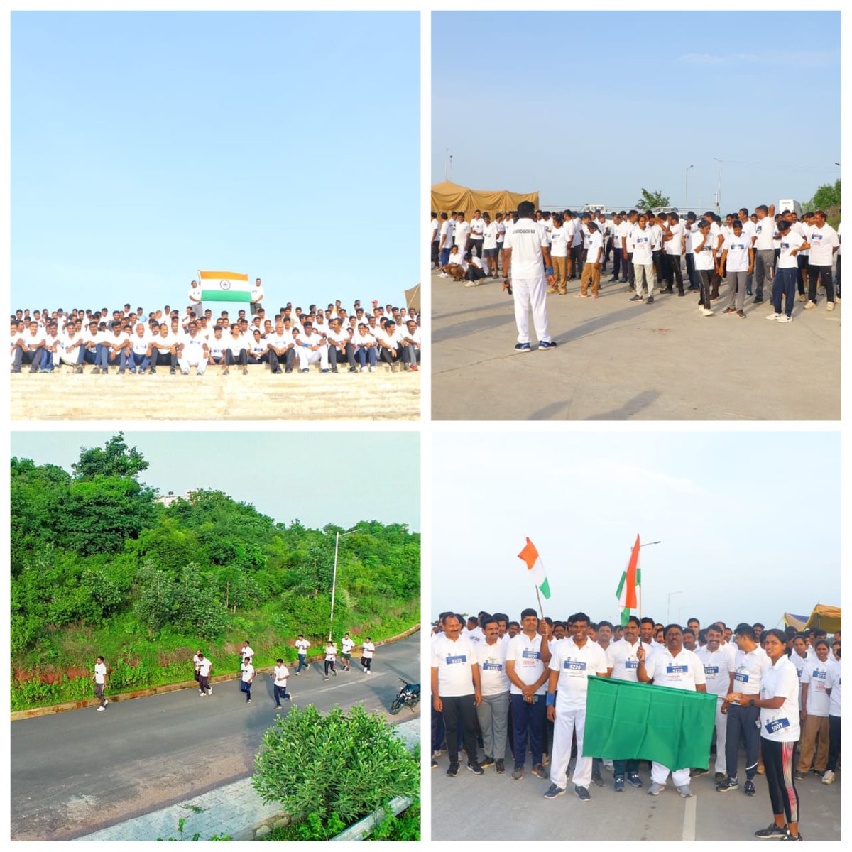 siddipetcp's tweet photo. On the Occation of #SwathanthraBharathaVajrothsavalu Conducted 5k Freedom Run at #RanganayakaSagarProject, Siddipet 200+ Police Personals have participated in the event making it a grand success and dedicating themselves in #ServiceOfNation. #SiddipetCommissioneratePolice https://t.co/QnWdeGKNl3