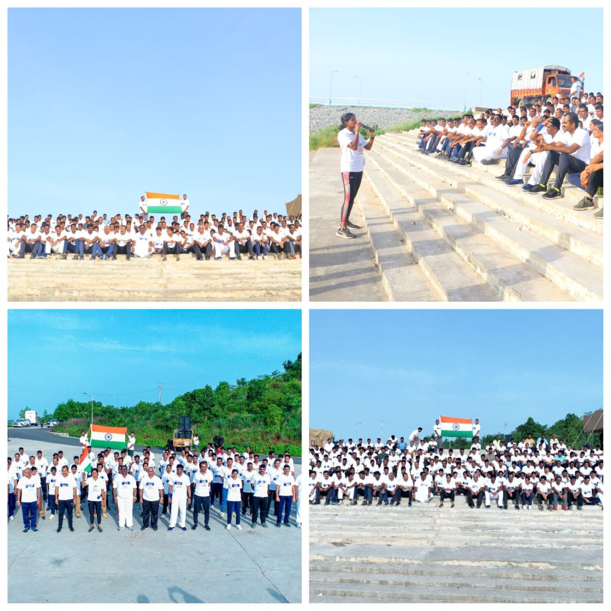siddipetcp's tweet photo. On the Occation of #SwathanthraBharathaVajrothsavalu Conducted 5k Freedom Run at #RanganayakaSagarProject, Siddipet 200+ Police Personals have participated in the event making it a grand success and dedicating themselves in #ServiceOfNation. #SiddipetCommissioneratePolice https://t.co/QnWdeGKNl3