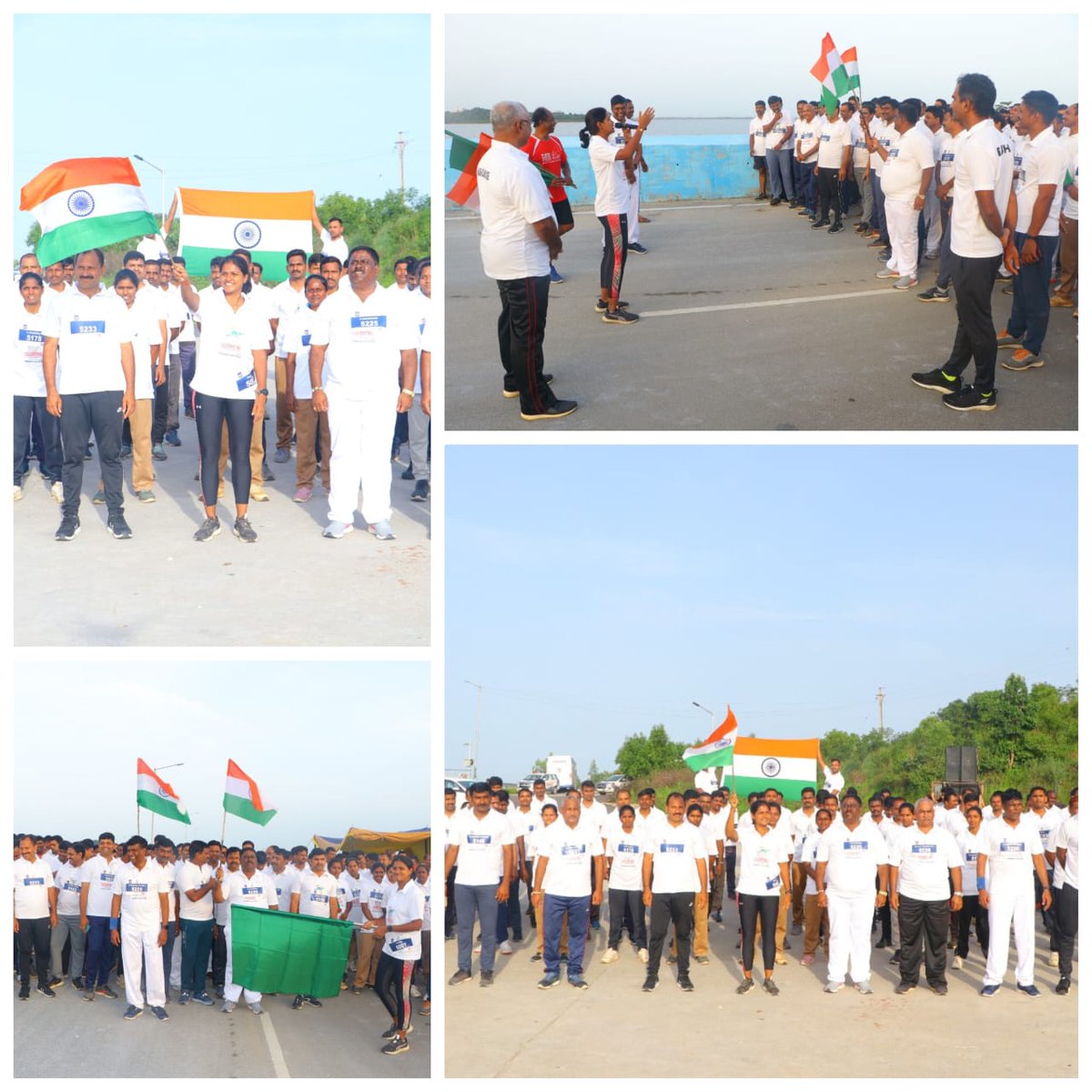siddipetcp's tweet photo. On the Occation of #SwathanthraBharathaVajrothsavalu Conducted 5k Freedom Run at #RanganayakaSagarProject, Siddipet 200+ Police Personals have participated in the event making it a grand success and dedicating themselves in #ServiceOfNation. #SiddipetCommissioneratePolice https://t.co/QnWdeGKNl3