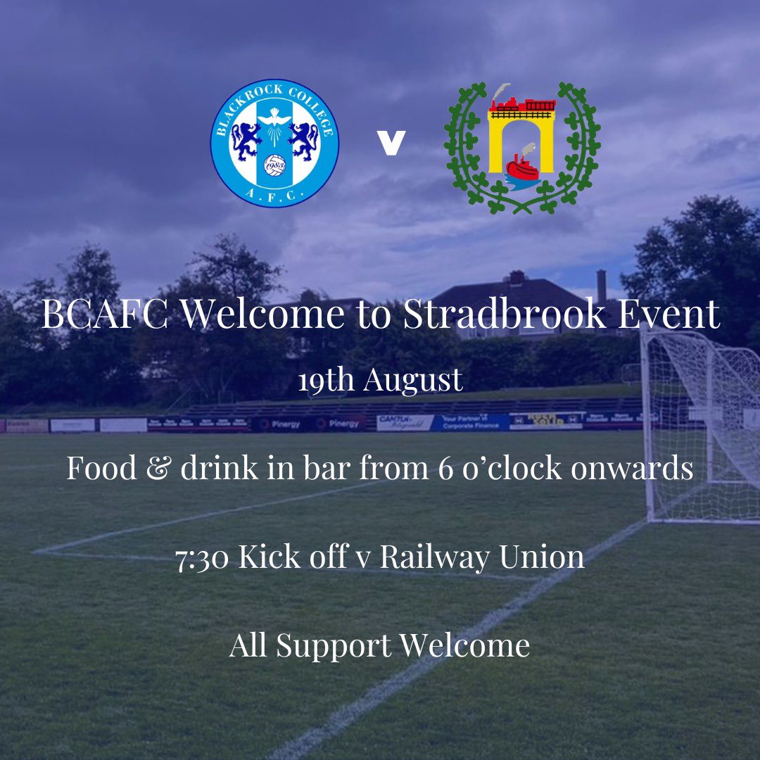 BlackrockColAFC's tweet photo. The big one tomorrow!

Looking forward to welcoming everyone down to our new home at @BCRFC 

@RailwayUnionFC https://t.co/eg9UJcBPUK