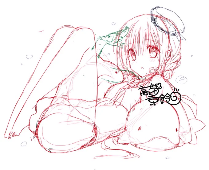 ほんとは夏に出そうと思ってた充電器用絵
前に出したのとおんなじポーズじゃないですかヤダー 