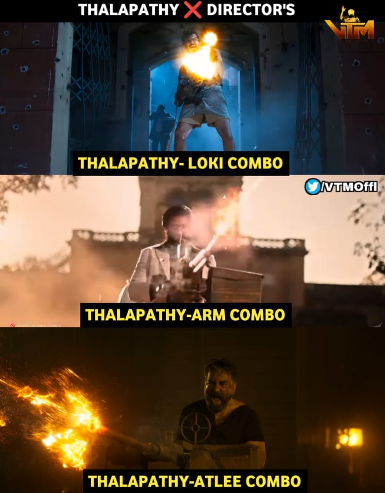 VTMOffl's tweet photo. Thalapathy Vijay - Directors combos 🔥
#Varisu @actorvijay #Beast #VTMOffl #VijayTheMaster https://t.co/6j8J7HDkpz