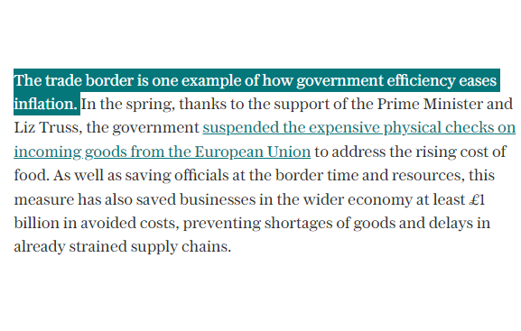 chrisgreybrexit's tweet photo. What Rees-Mogg is actually admitting here is that it is more efficient not to implement Brexit wherever possible. https://t.co/i5tenHKqPh https://t.co/w7fHYLFUsC