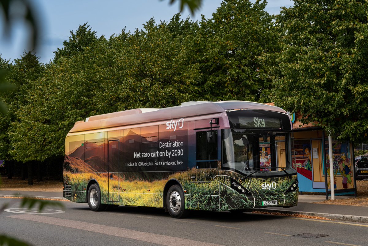 ADLbus's tweet photo. This week, @SkyGroup launched its zero-emission staff shuttles in London. Operated by Cobra Corporate Solutions, the buses have been built by us in partnership with @BYD_Europe and are provided to Cobra by @DawsongroupBC on a "vehicle as a service" fully supported contract hire. https://t.co/2YmAyQ4qxB