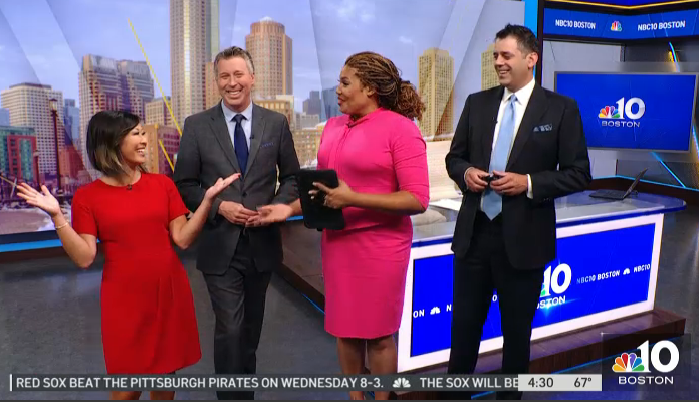 RaulNBCBoston's tweet image. Hope you can join us on @NBC10Boston Today. 
Look who's joining us this morning!
@susantran filling in for Olessa.
@LatoyNBCBoston and I have the latest headlines and #BreakingNews.
@MattNBCBoston with your #FirstAlertForecast.
And stories from @JeffNBCBoston &amp;amp; @JohnNBCBoston.