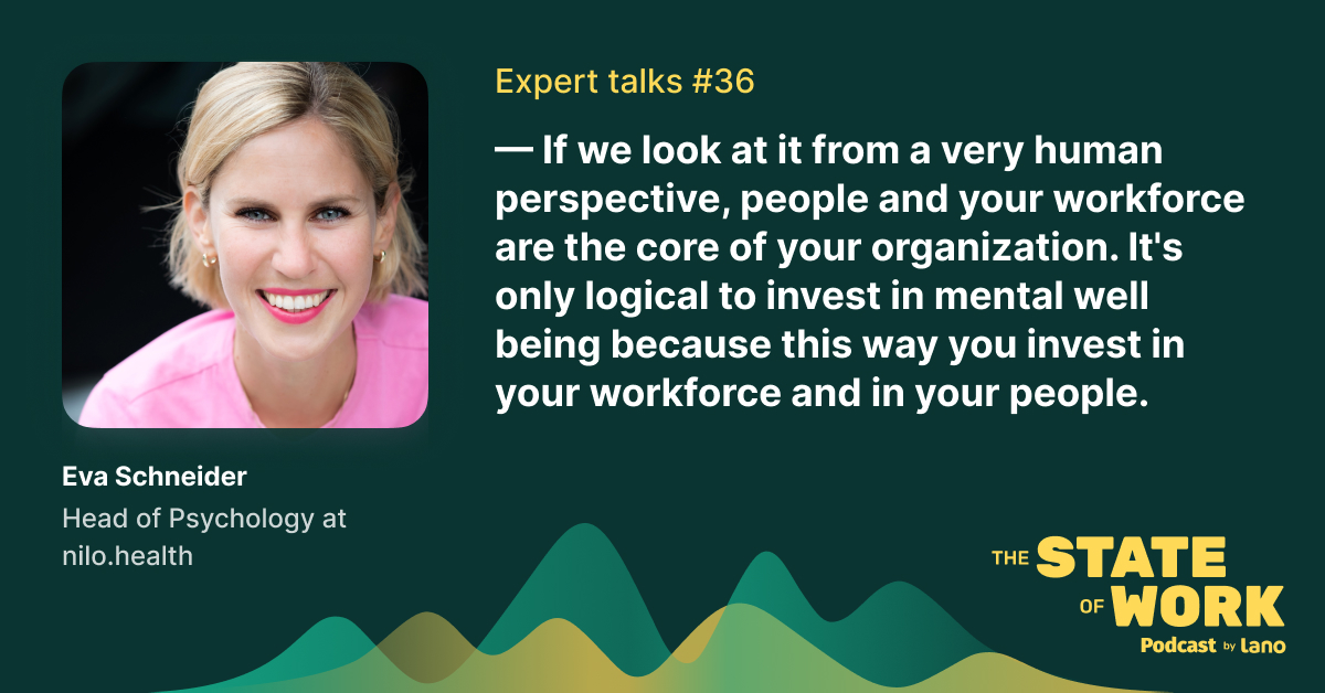 The State Of Work | Lano.io (@_thestateofwork) on Twitter photo This week on The State of Work, our host Sandra chats with Eva, an ambassador for mental health with a special focus on workplace mental wellbeing🧠💙
🎧 Turn the sound on lano.io/podcast/import…
<a href="/nilohealth/">nilo.health</a> This week on The State of Work, our host Sandra chats with Eva, an ambassador for mental health with a special focus on workplace mental wellbeing🧠💙
🎧 Turn the sound on lano.io/podcast/import…
<a href="/nilohealth/">nilo.health</a>