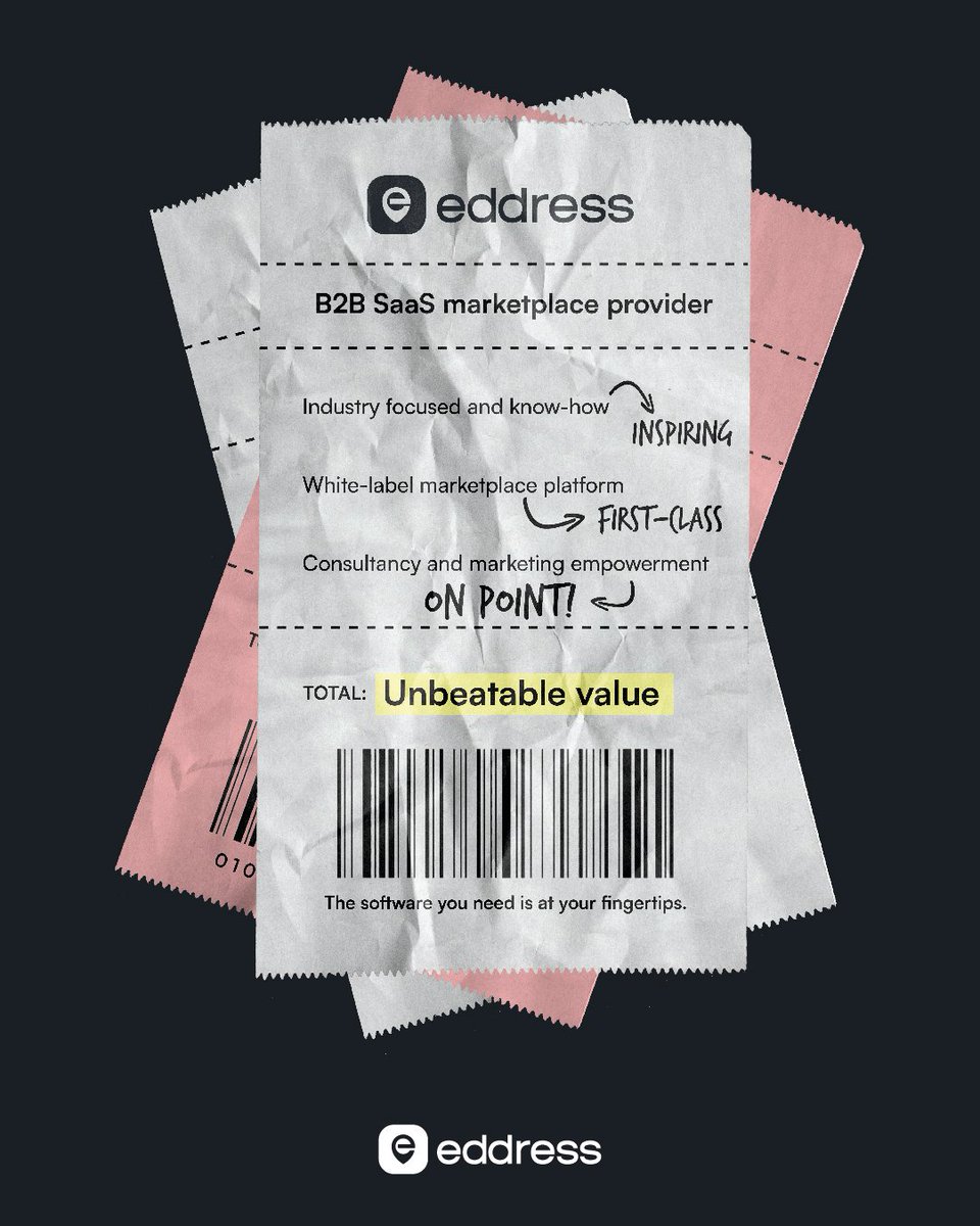 eddress_co's tweet photo. Reaching out to a #B2BSaaS Marketplace Provider is the right way to go. Why? 
- Their know-how &amp; expertise
- Their successful technology
- Their constant support and empowerment 
Let's be honest, by "their" we mean "our" 😎
#eddress https://t.co/svDQMkwtur