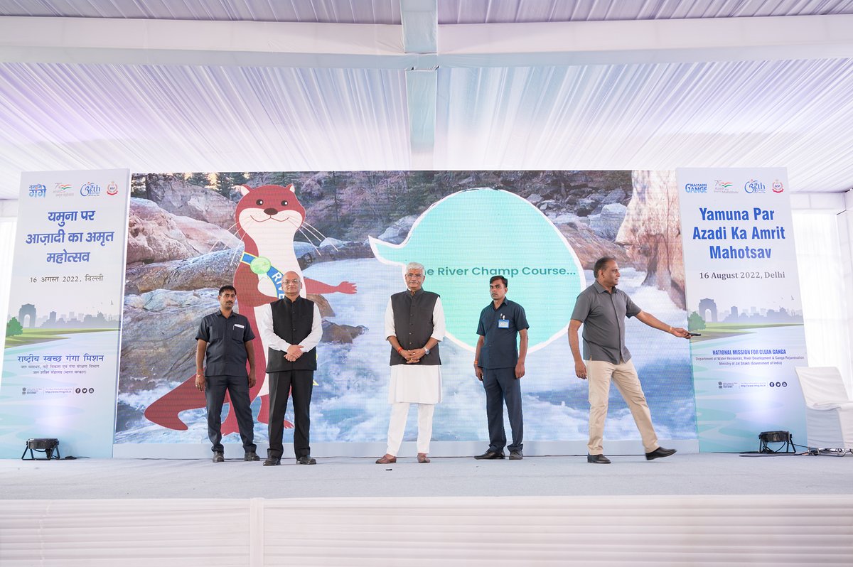 Clap4G's tweet image. Launch of River Champ Course by Honourable Minister Shri.Gajendra Singh Shekhawat.

It’s one of it’s kind SELF-LEARNING COURSE
on rivers &amp;amp; river science.

Visit Now
clap4ganga.com/learn-more

#namamigange #clap4ganga

#riverchamp #selflearn #free #learnmore #learn #fun #course