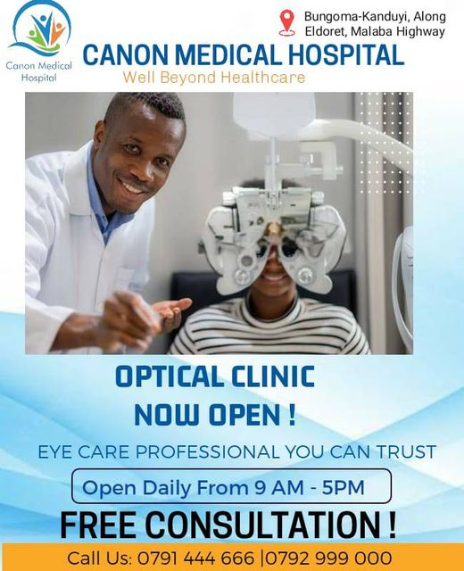 CanonHospital's tweet photo. FREE CONSULTATION . Visit us at Kanduyi in Bungoma county.
#WellBeyondHealthcare https://t.co/P2SNVz6v0D