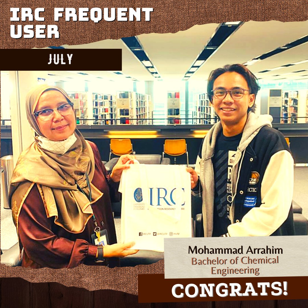 IRCUTP's tweet photo. 🎊🎉🎊 CONGRATULATIONS 🎊🎉🎊

🔸 IRC frequent user for the month of July 2022 👏👏👏

#UTPinME #IRCfrequentuser #LetsgotoIRC #IRConline https://t.co/0uCCnj3m7y