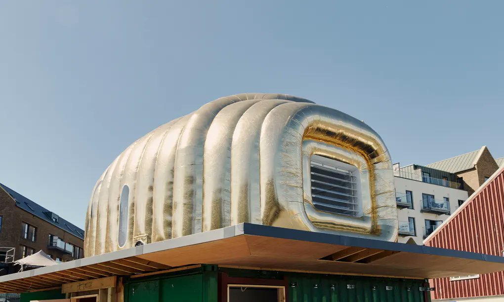 You can see a gold inflatable Martian House designed to "withstand life on Mars" next to the M-shed on the waterfront until the 30th October. The project is led by artists Nicki Kent (also a UoB Library staff member -congratulations Nicki ! ⭐😀) and Ella Good  <a href="/MartianHouse/">Building A Martian House</a>