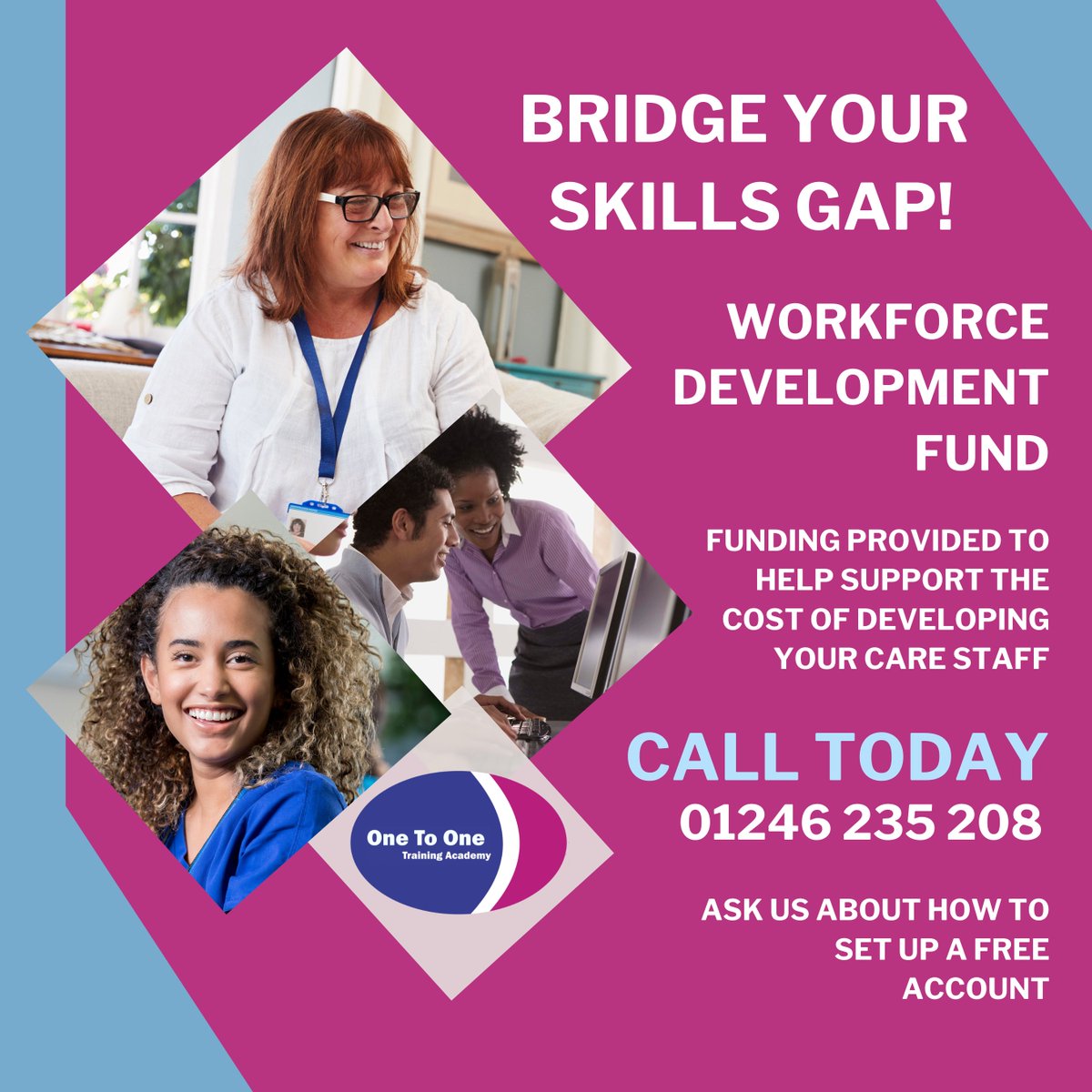 OneToOneSupport's tweet image. #AlternativeToApprenticeships
Are you looking to up-skill your care staff? 
The Workforce Development Fund 22/23 now available to all care providers!
Call 01246 235 208 and ask us about how to set up the free account and get your staff started on online courses/qualifications.