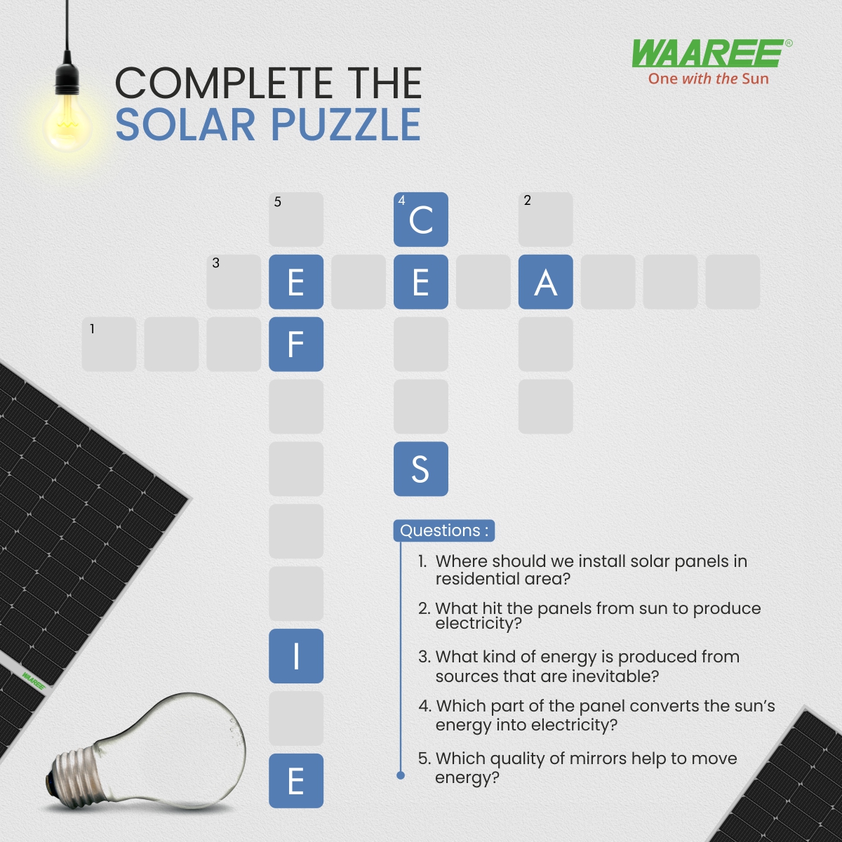 And here we go! Solar Knowledge Challenge, come and crack this puzzle & let us know the answers in the comments.
#puzzle #solarindustry #renewableenergy #bestsolarcompany