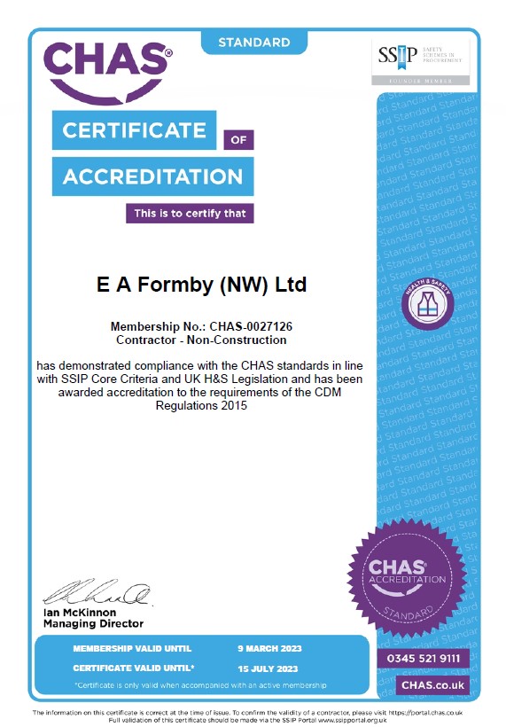 EAFormby's tweet photo. Here at EA Formby, we're committed to consistently improving our services. We're proud to announce that we have achieved CHAS accreditation for the next year.

#arborist #arblife #treesurgery #treeservices https://t.co/cLvNsA7Dhk