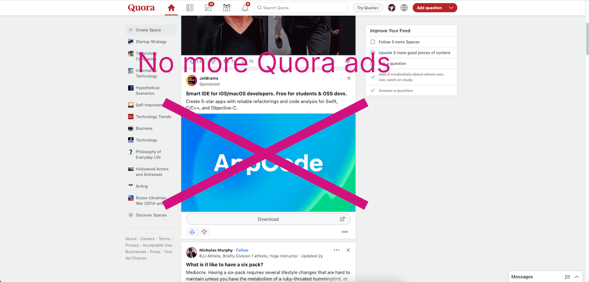 Blockzilla_ext's tweet photo. If you are looking for insights on how to block Quora ads, then this article is for you.

https://t.co/iIlNyr1RWs https://t.co/OgNcouysBZ