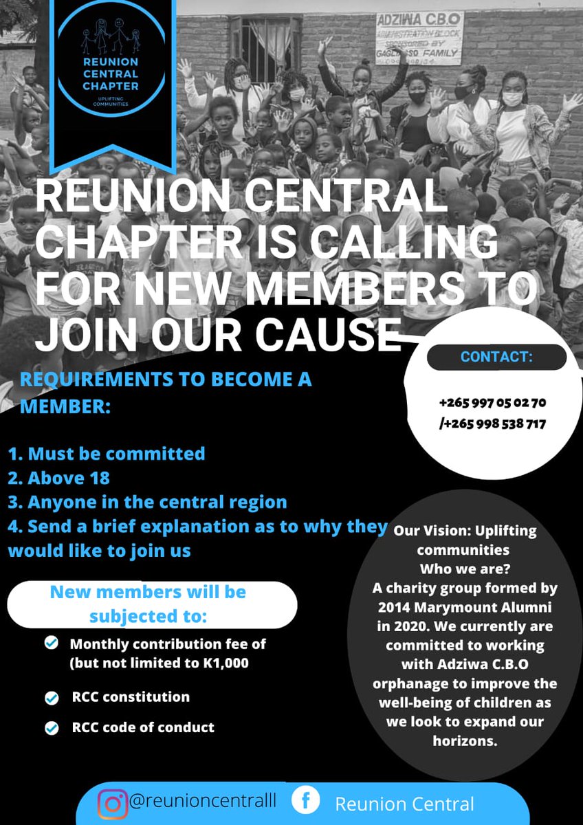 Reunioncentral2's tweet photo. Good news! We are pleased to extend our foundation by inviting qualified and motivated individuals to help in the cause.  Are you passionate about bringing change and volunteerism? Then join Reunion Central Chapter today 😄 https://t.co/qHu9w7ujBI