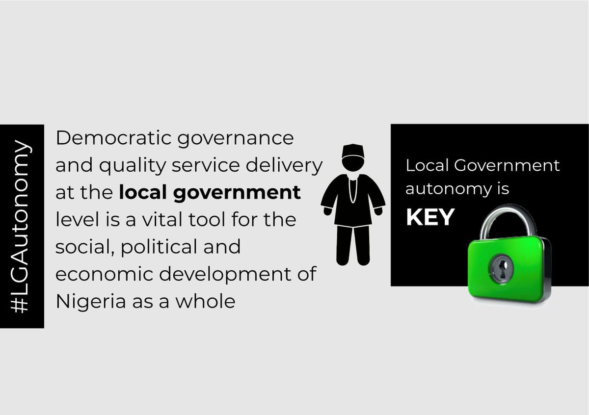 Democratic governance at the local government level is important for social, political and economic development. Support #LGAUtonomy @Kadlegislature @SpeakerZailani @GovKaduna @elrufai @samuelubankato @NulgeNigeria @bel_west @akaufanus